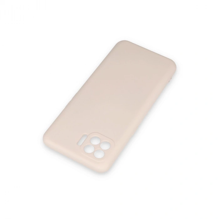 Oppo Reno 4 Lite Kılıf Nano İçi Kadife Silikon - Pudra