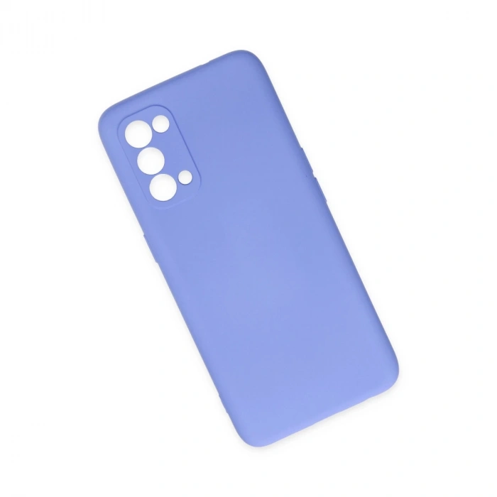 Oppo Reno 5 Kılıf Nano İçi Kadife Silikon - Lila