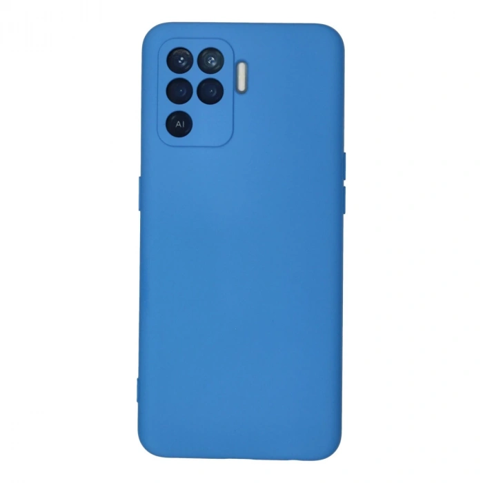 Oppo Reno 5 Lite Kılıf Nano İçi Kadife Silikon - Mavi