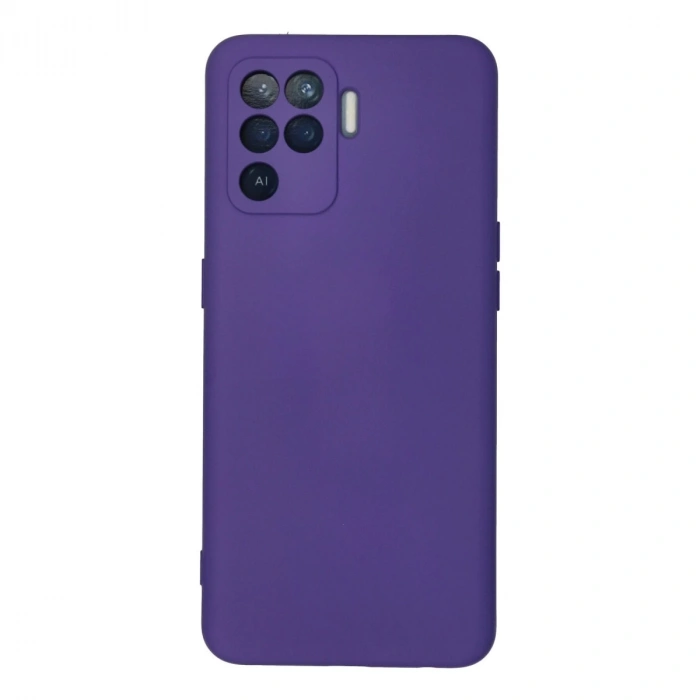 Oppo Reno 5 Lite Kılıf Nano İçi Kadife Silikon - Mor