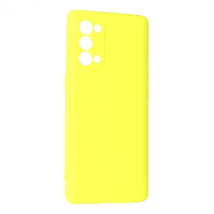 Oppo Reno 5 Pro Kılıf First Silikon - Sarı