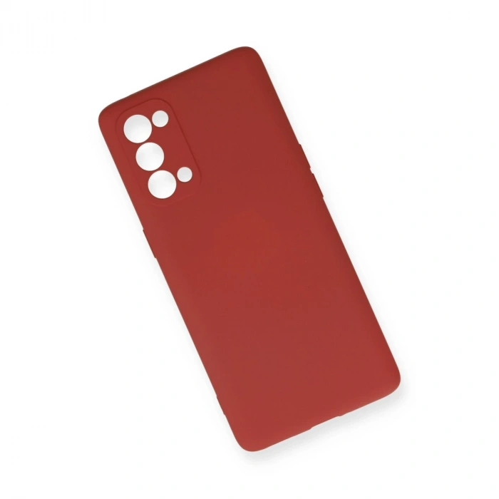 Oppo Reno 5 Pro Kılıf Nano İçi Kadife Silikon - Kiremit