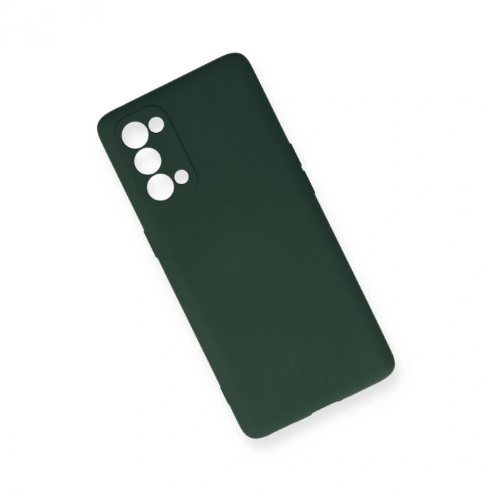 Oppo Reno 5 Pro Kılıf Nano İçi Kadife Silikon - Koyu Yeşil