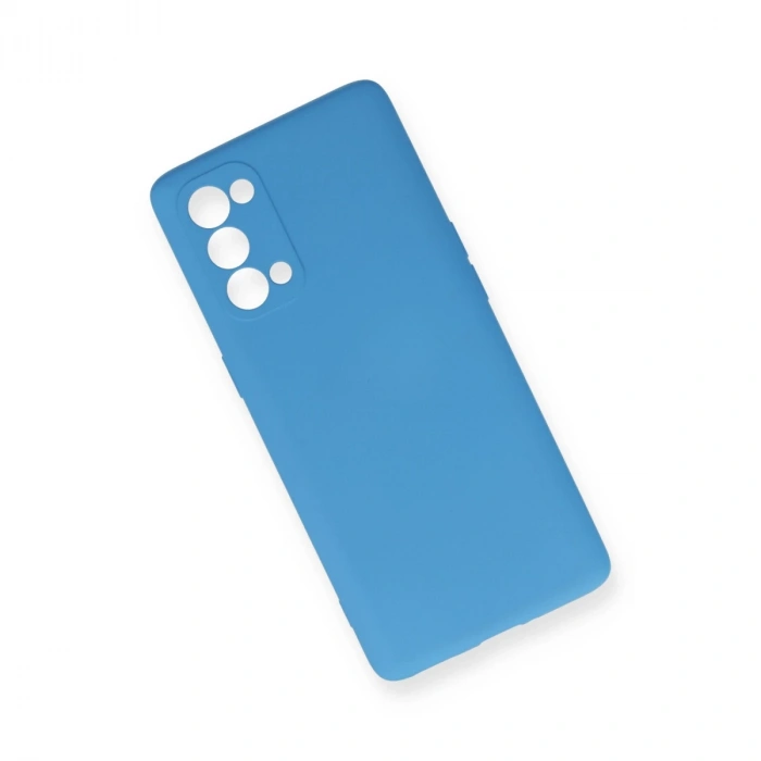 Oppo Reno 5 Pro Kılıf Nano İçi Kadife Silikon - Mavi