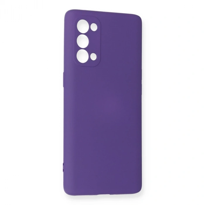 Oppo Reno 5 Pro Kılıf Nano İçi Kadife Silikon - Mor