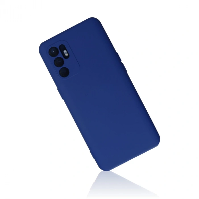 Oppo Reno 6 Kılıf Nano İçi Kadife Silikon - Mavi