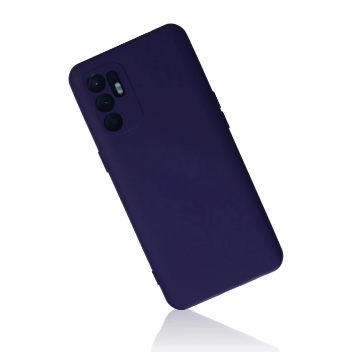 Oppo Reno 6 Kılıf Nano İçi Kadife Silikon - Mor