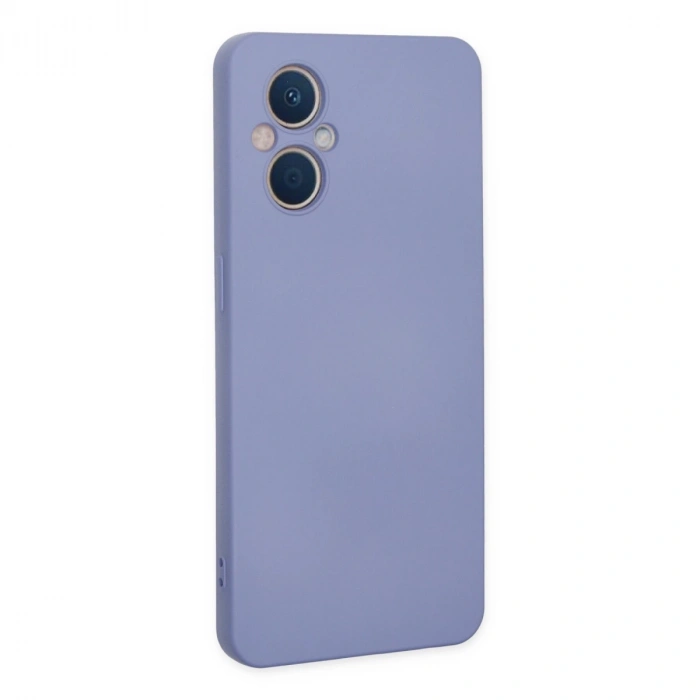 Oppo Reno 7 Lite Kılıf Nano İçi Kadife Silikon - Lila