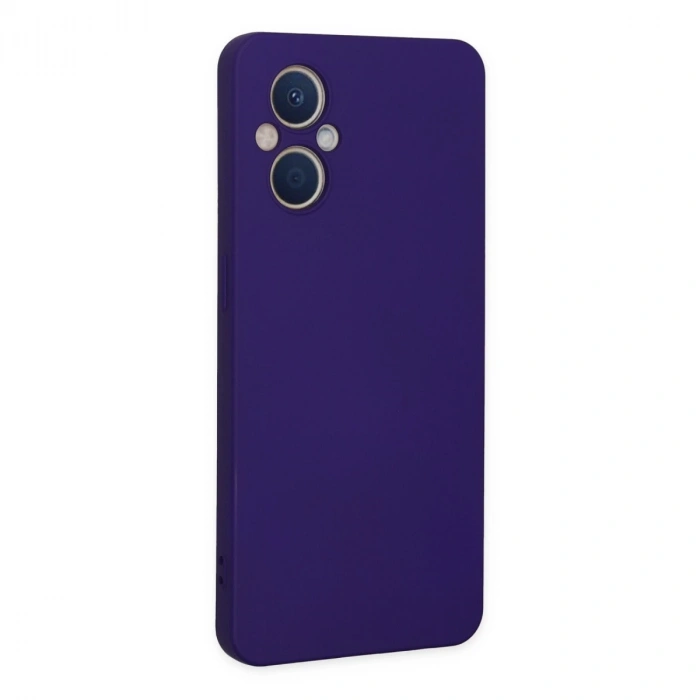 Oppo Reno 7 Lite Kılıf Nano İçi Kadife Silikon - Mor