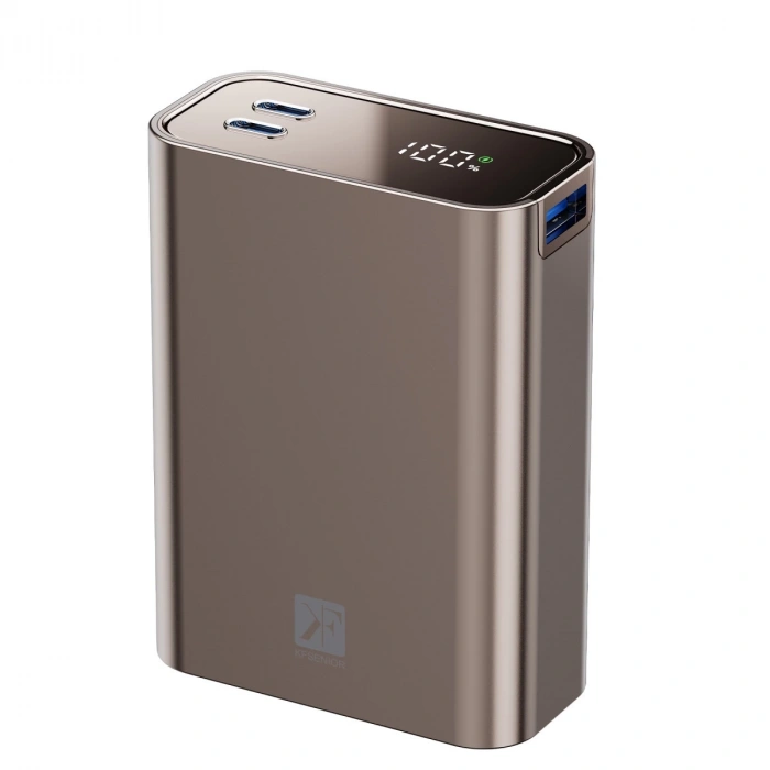 Pw501 20.000 Mah Dijital Göstergeli 2 Adet 45w Type-c Ve 22.5w Usb Çıkışlı Şarj Pd Hızlı Şarj Magsafe Powerbank - Titanyum