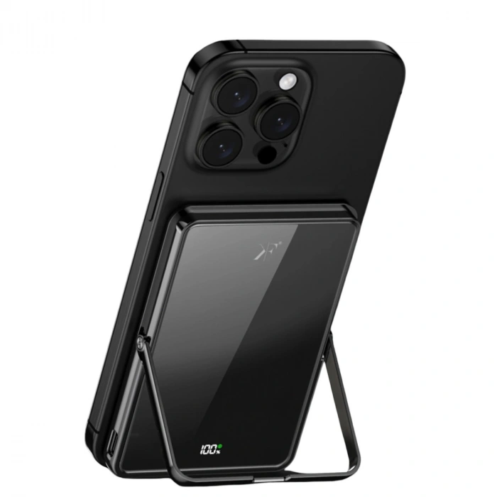 Pw580 5.000 Mah 20w Type-c 15w Kablosuz Şarj 3w Saat Şarj Ve 5w Kulaklık Şarj Destekli Pd Hızlı Şarj Magsafe Powerbank - Siyah