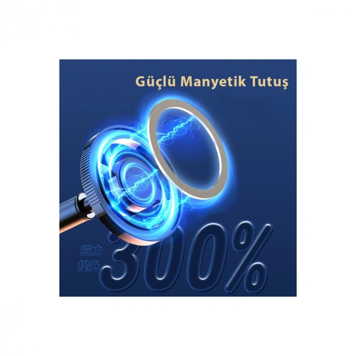 Q38 Ayarlanabilir Yapışkanlı Manyetik Magsafe Araç Tutucu - Siyah