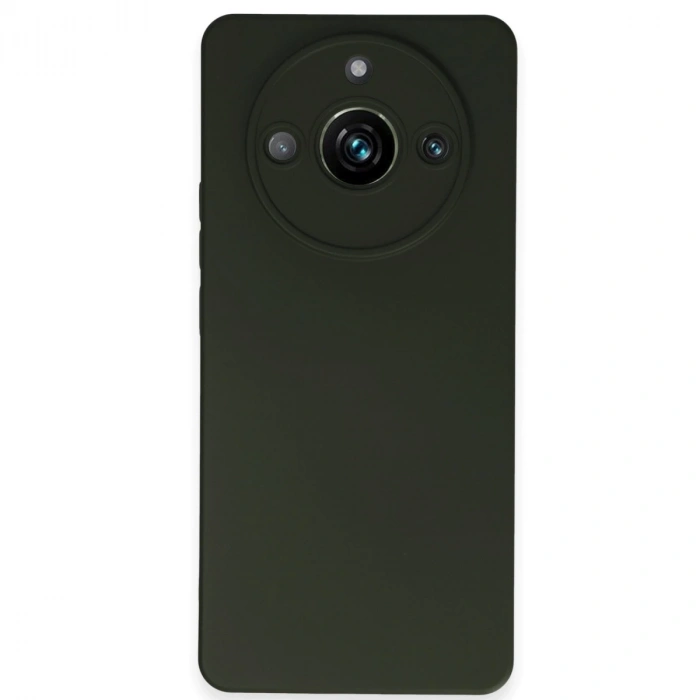 Realme 11 Pro Kılıf Nano İçi Kadife Silikon - Koyu Yeşil