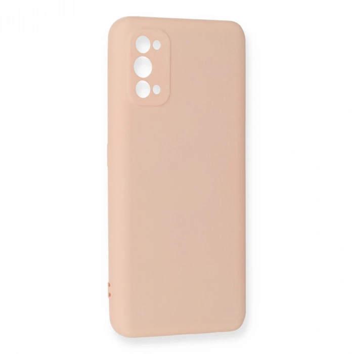 Realme 7 Pro Kılıf Nano İçi Kadife Silikon - Pudra