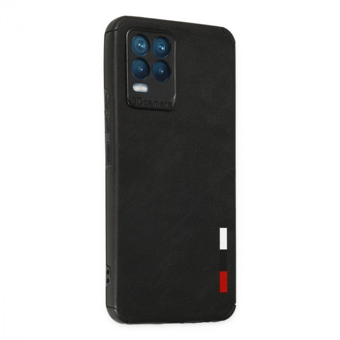 Realme 8 Kılıf Loop Deri Silikon - Siyah