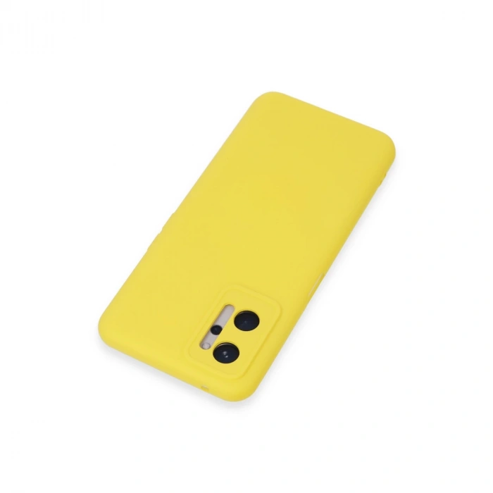Realme 9i 4g Kılıf Nano İçi Kadife Silikon - Sarı