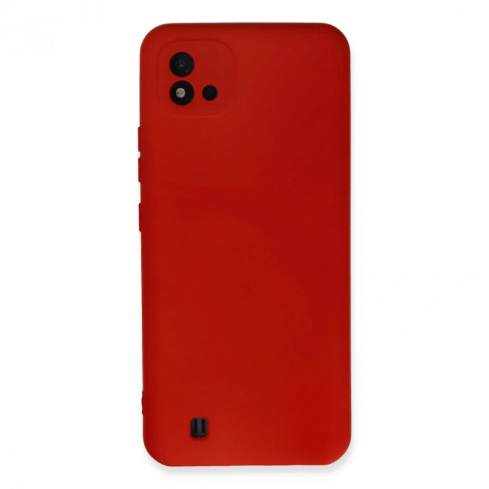 Realme C11 2021 Kılıf Nano İçi Kadife Silikon - Kırmızı