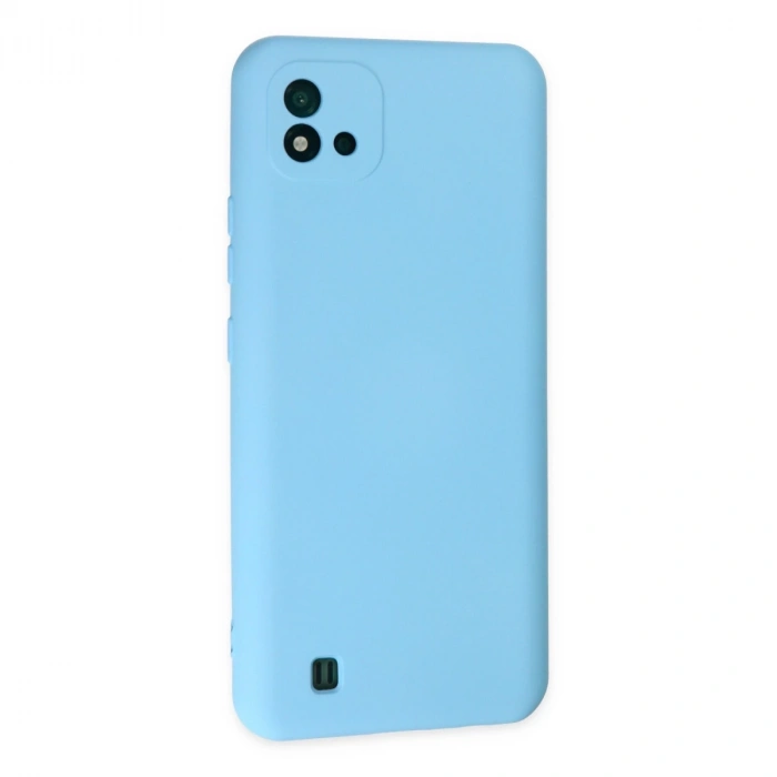 Realme C11 2021 Kılıf Nano İçi Kadife Silikon - Mavi