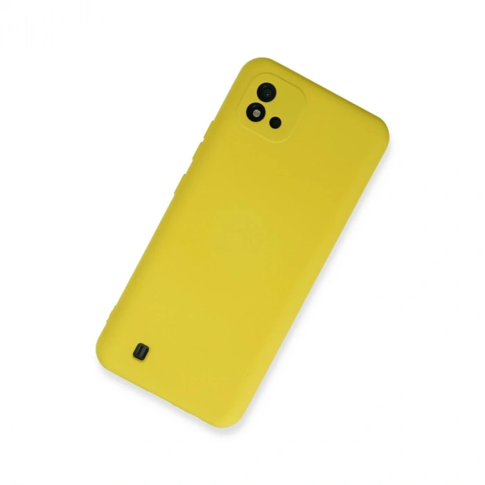 Realme C11 2021 Kılıf Nano İçi Kadife Silikon - Sarı