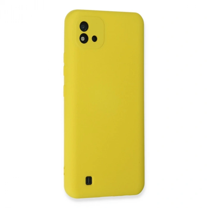 Realme C11 2021 Kılıf Nano İçi Kadife Silikon - Sarı