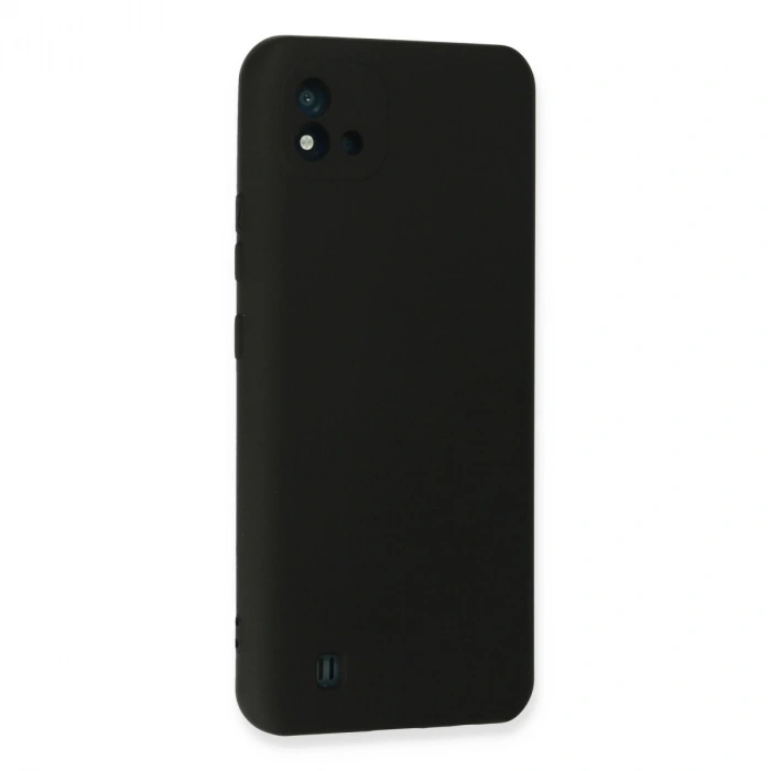 Realme C11 2021 Kılıf Nano İçi Kadife Silikon - Siyah