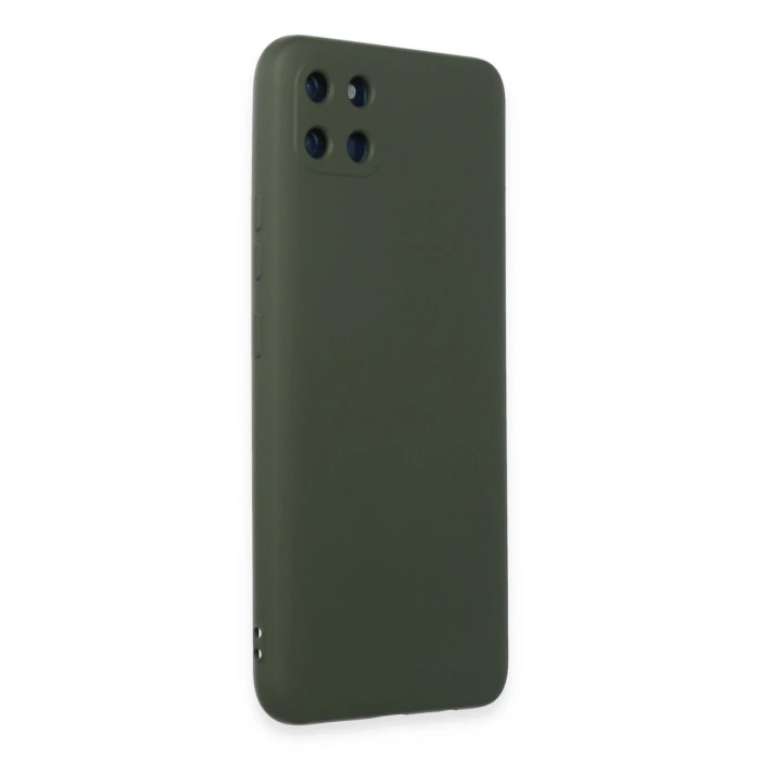 Realme C11 Kılıf Nano İçi Kadife Silikon - Koyu Yeşil