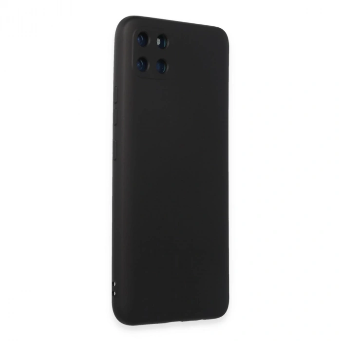 Realme C11 Kılıf Nano İçi Kadife Silikon - Siyah