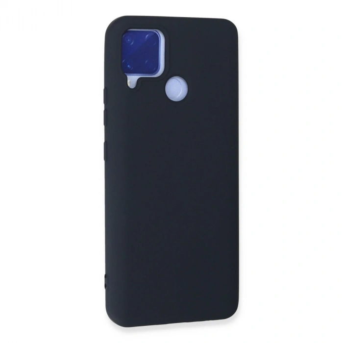 Realme C15 Kılıf Nano İçi Kadife Silikon - Lacivert