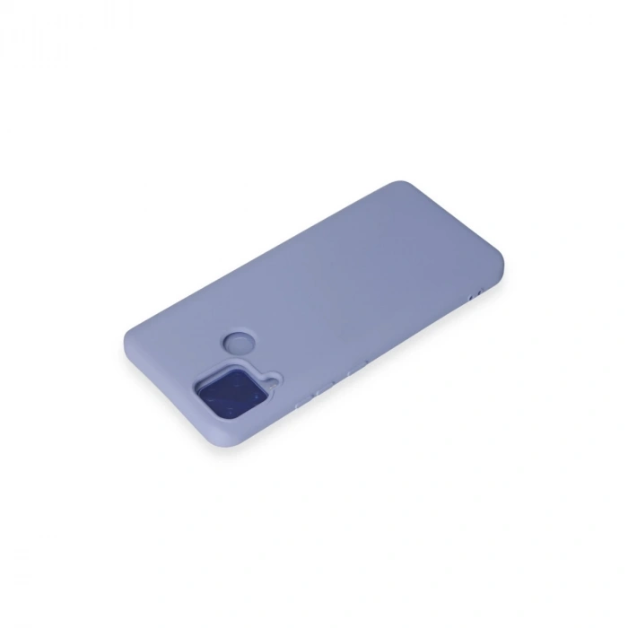 Realme C15 Kılıf Nano İçi Kadife Silikon - Lila