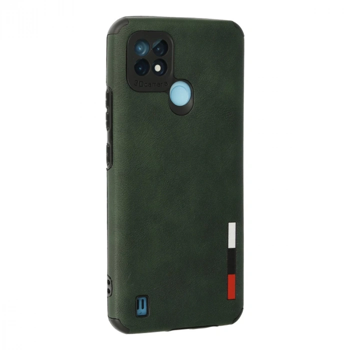 Realme C21 Kılıf Loop Deri Silikon - Yeşil