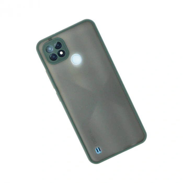 Realme C21 Kılıf Montreal Silikon Kapak - Yeşil