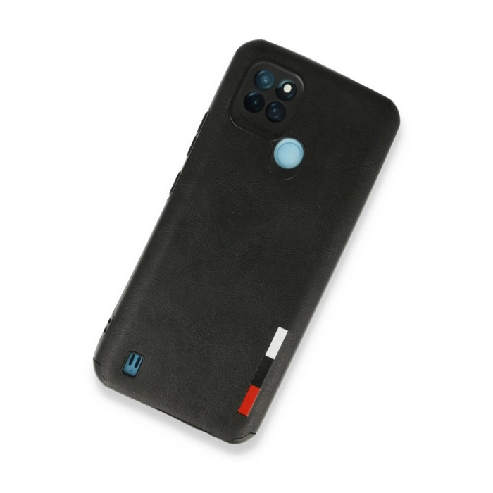 Realme C25y Kılıf Loop Deri Silikon - Siyah