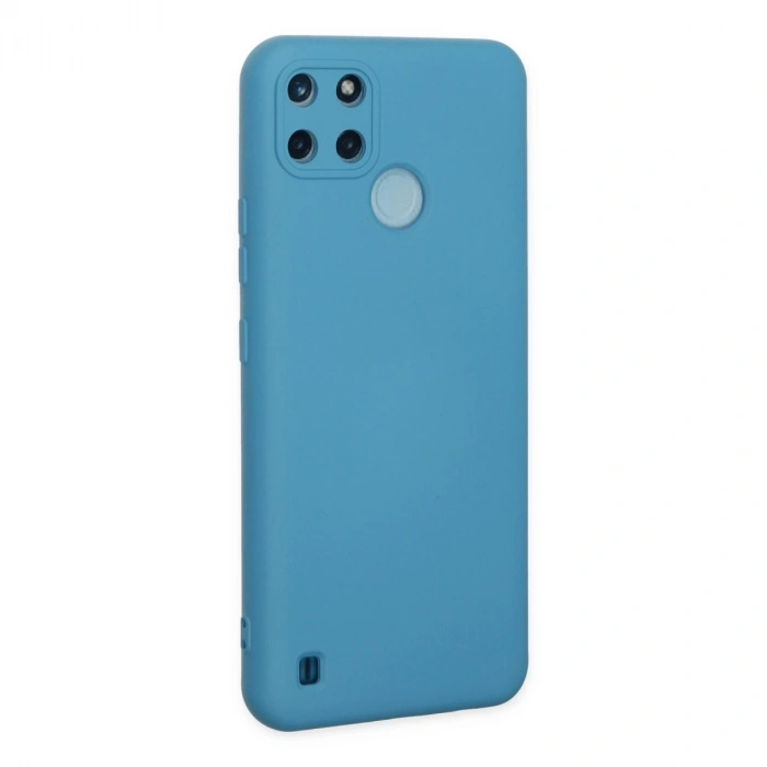 Realme C25y Kılıf Nano İçi Kadife Silikon - Mavi