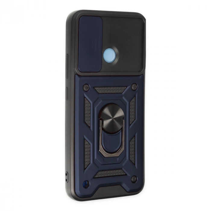 Realme C25y Kılıf Pars Lens Yüzüklü Silikon - Lacivert