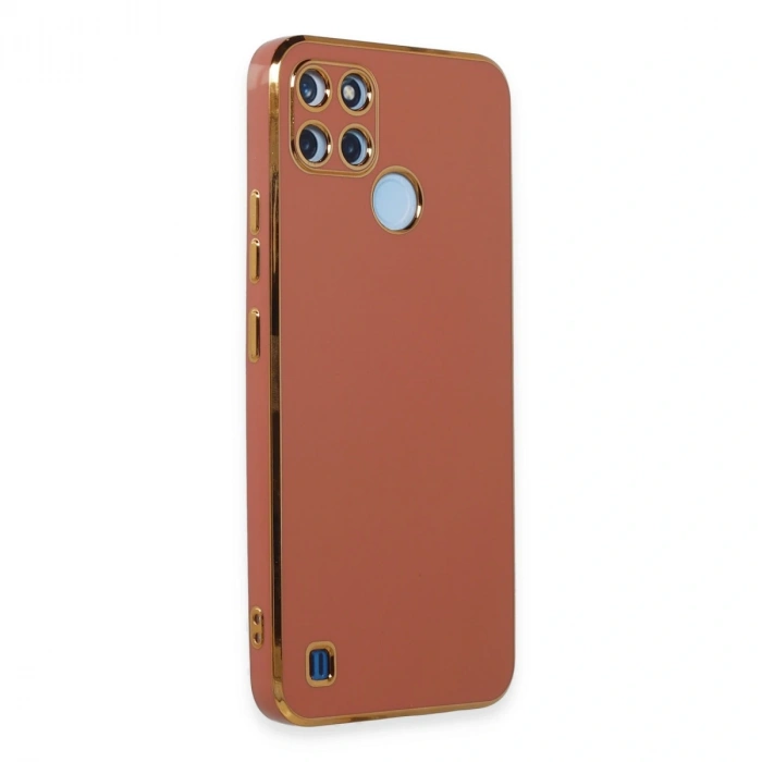 Realme C25y Kılıf Volet Silikon - Kırmızı