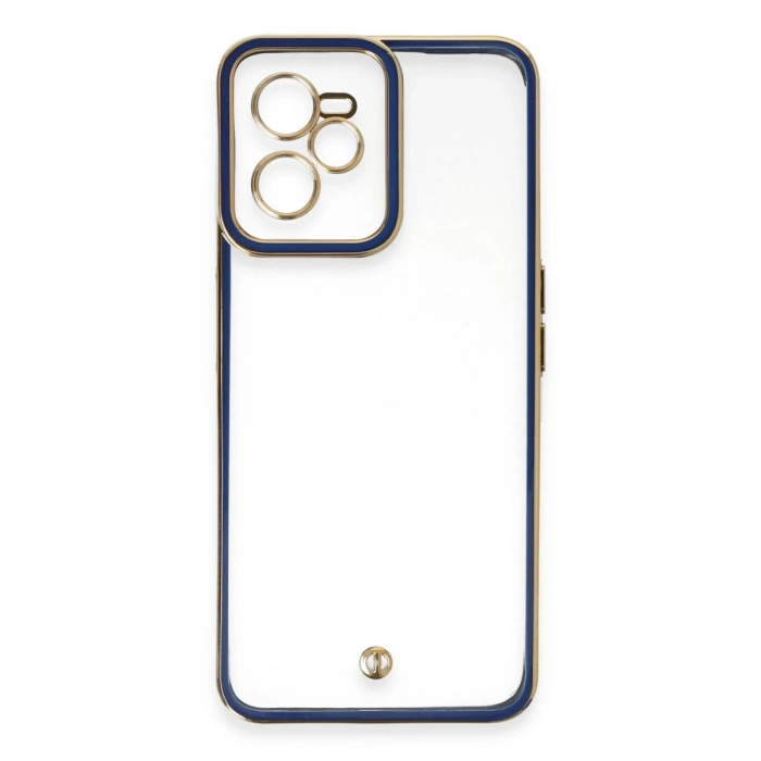 Realme C35 Kılıf Liva Lens Silikon - Mavi