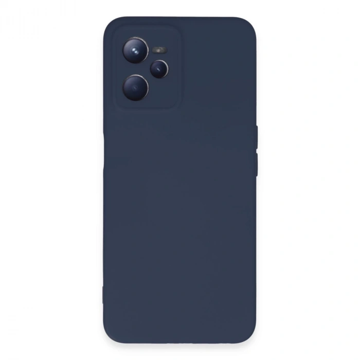 Realme C35 Kılıf Nano İçi Kadife Silikon - Lacivert