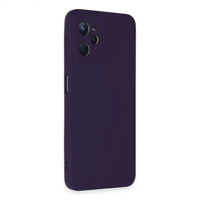 Realme C35 Kılıf Nano İçi Kadife Silikon - Mor