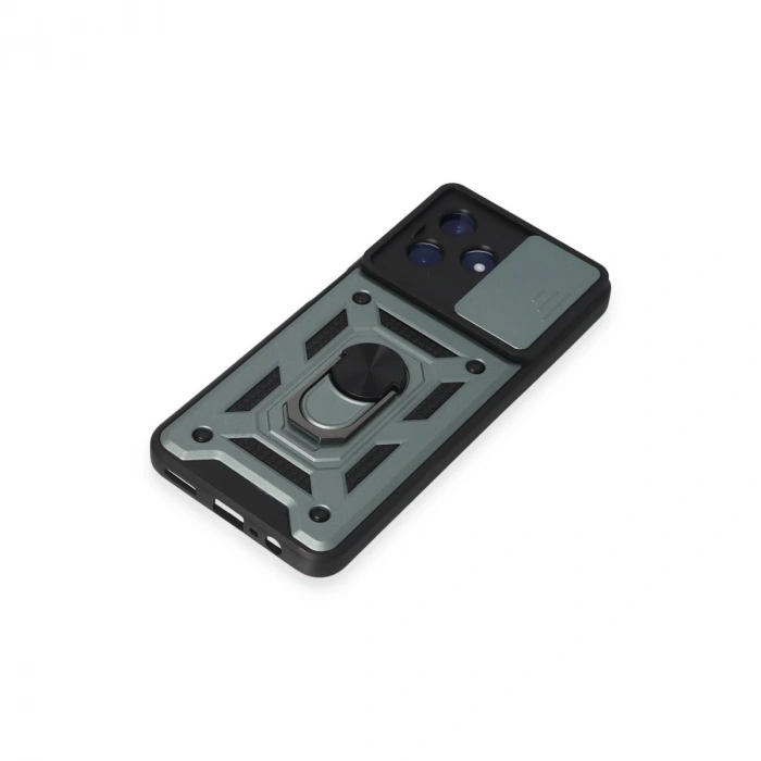 Realme C53 Kılıf Pars Lens Yüzüklü Silikon - Yeşil