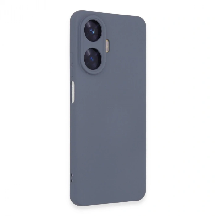 Realme C55 Kılıf Nano İçi Kadife Silikon - Gri
