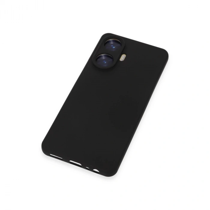 Realme C55 Kılıf Nano İçi Kadife Silikon - Siyah