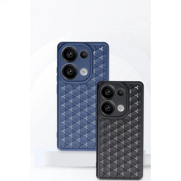 Realme C65 Kılıf Petek Silikon Kapak - Lacivert