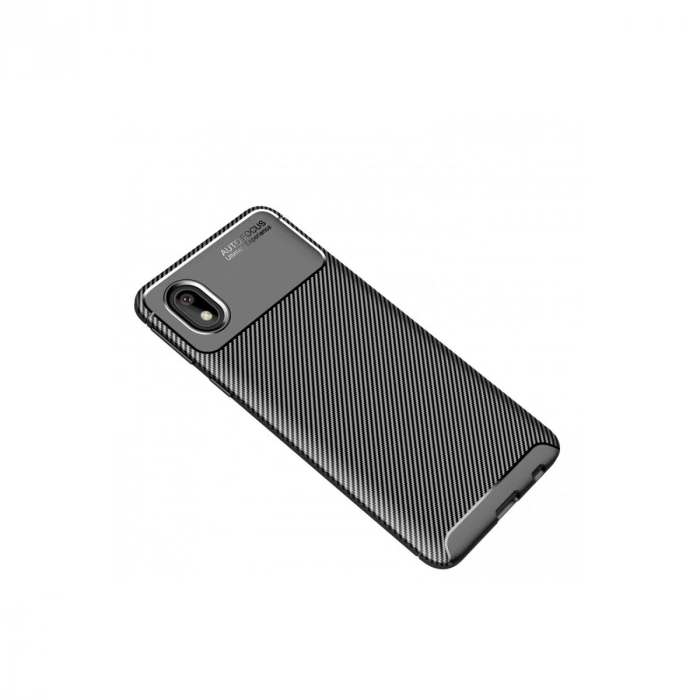 Samsung Galaxy A01 Core Kılıf Auto Focus Karbon Kapak - Siyah