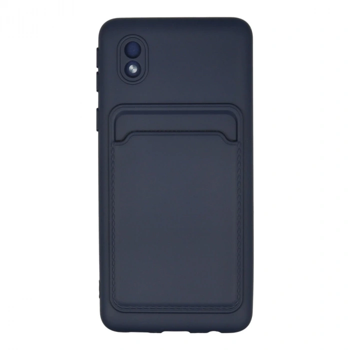 Samsung Galaxy A01 Core Kılıf Kelvin Kartvizitli Silikon - Lacivert