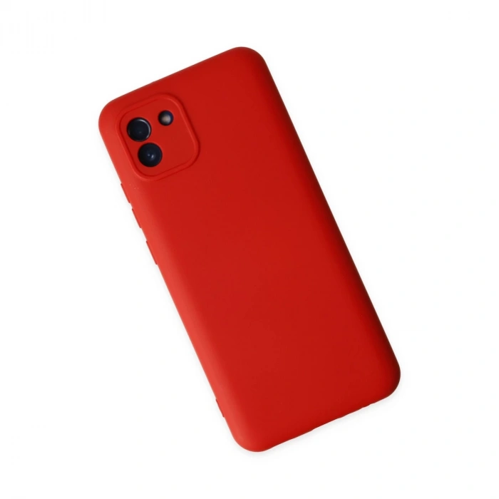 Samsung Galaxy A03 Kılıf Nano İçi Kadife Silikon - Kırmızı