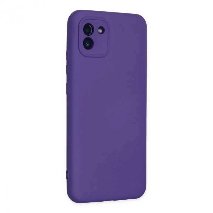 Samsung Galaxy A03 Kılıf Nano İçi Kadife Silikon - Mor