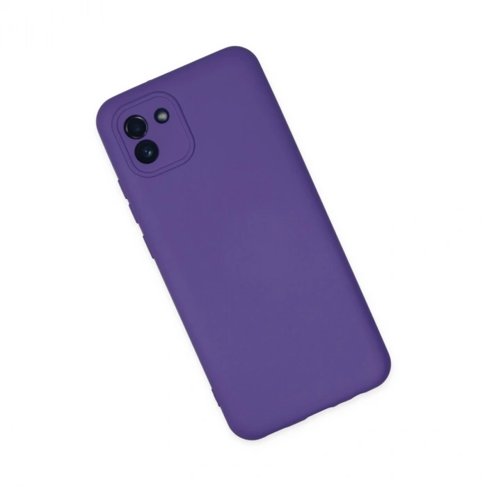 Samsung Galaxy A03 Kılıf Nano İçi Kadife Silikon - Mor