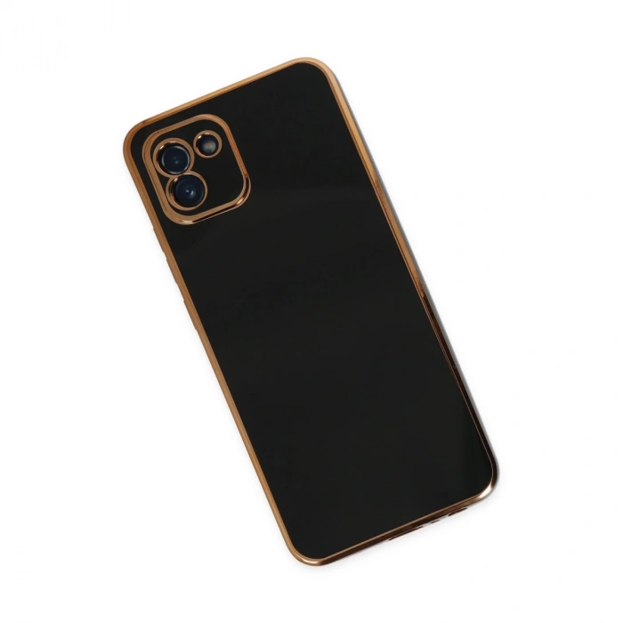 Samsung Galaxy A03 Kılıf Volet Silikon - Siyah