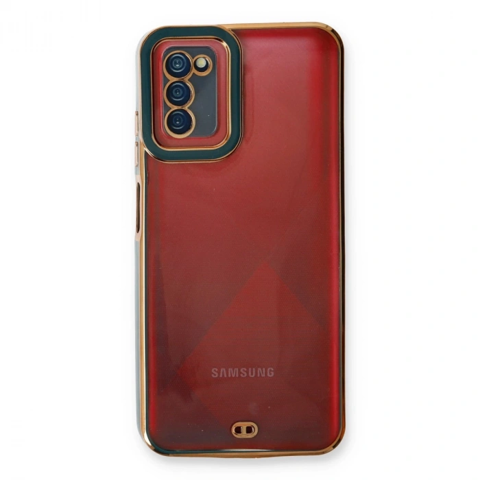 Samsung Galaxy A03s Kılıf Liva Lens Silikon - Yeşil