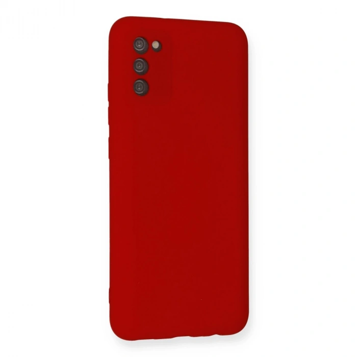 Samsung Galaxy A03s Kılıf Nano İçi Kadife Silikon - Kırmızı